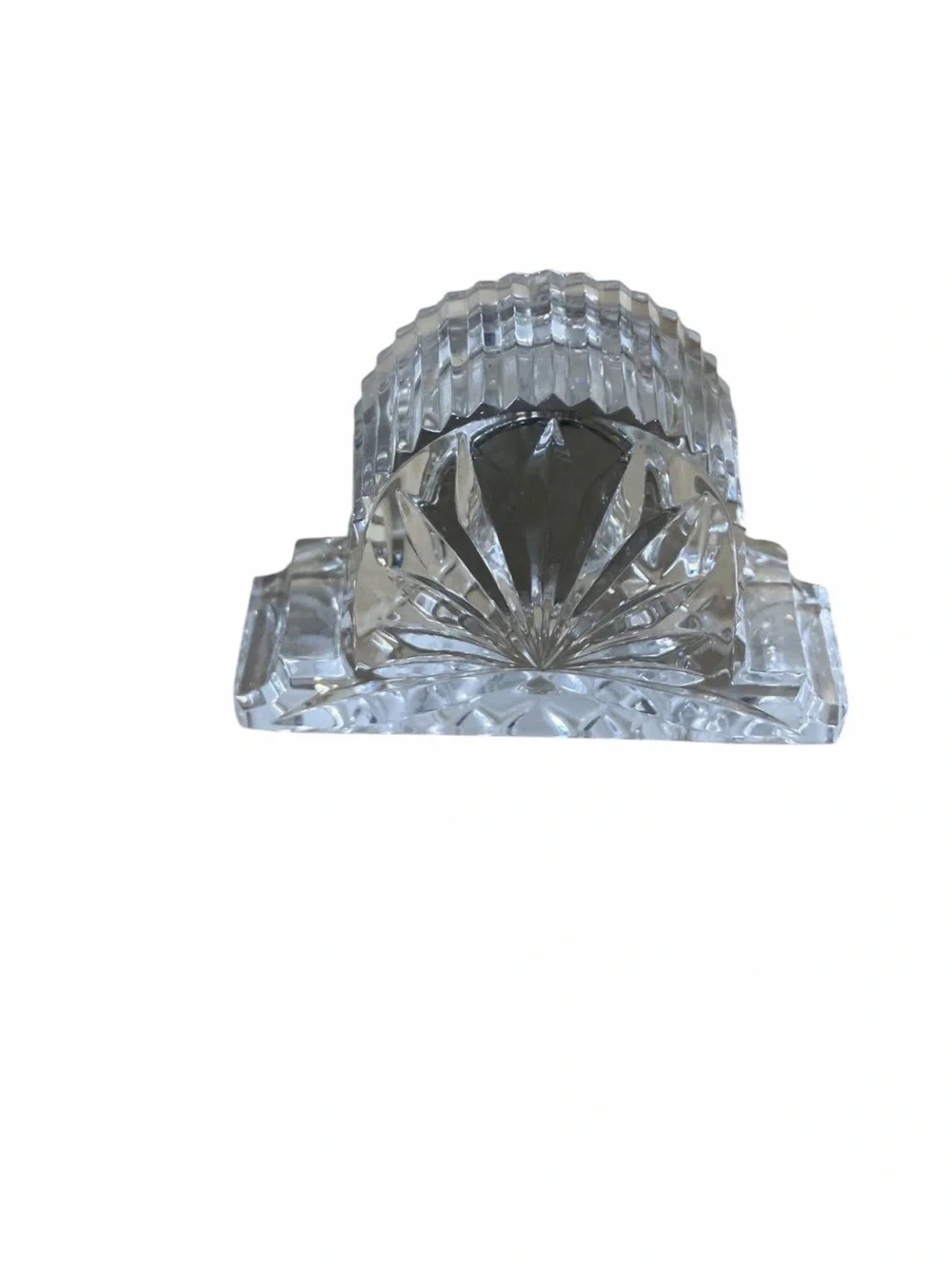 Waterford Crystal Clear Cut-Glass Mantel Clock